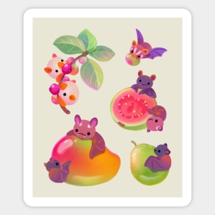 Fruit and bat Sticker